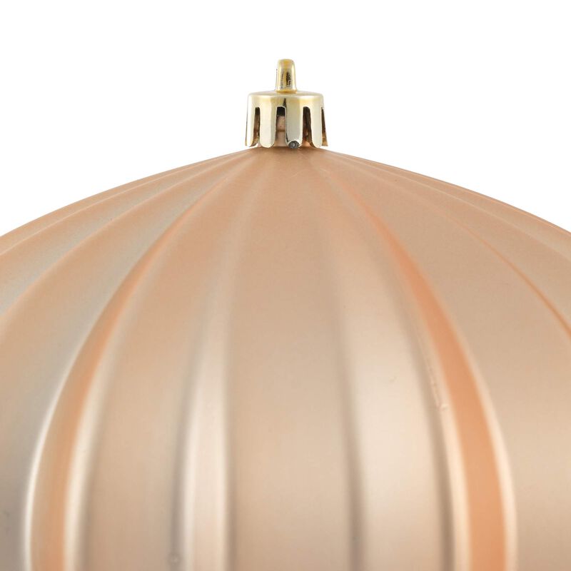 Vickerman 5.7" Cafe Latte Matte Onion Christmas Ornament, UV Treated, Set of 3 image number 1