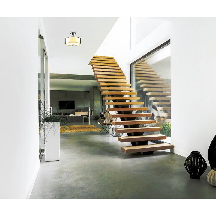 Lucie 5 Light Drum Shade Chandelier With Chrome Finish