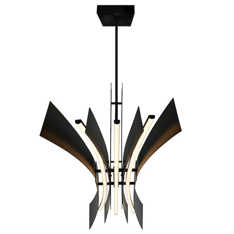 CWI Lighting Solara Integrated LED Black Chandelier