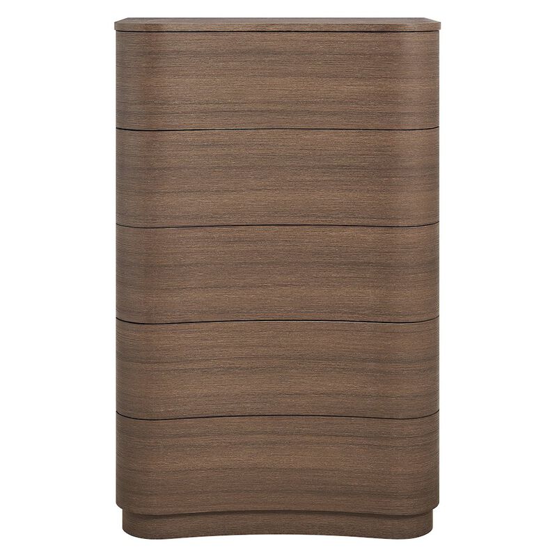 Mirae 5-Drawer Curved Dresser Chest of Drawers image number 4