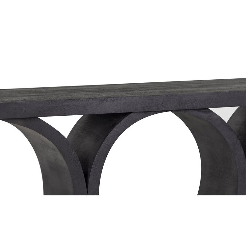 Porter Designs Brockton Solid Mango Wood Console Table, Black image number 6