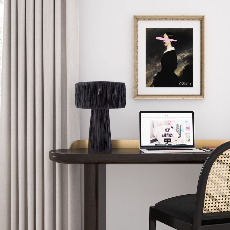 Shelby Raffia Black Table Lamp image number 6