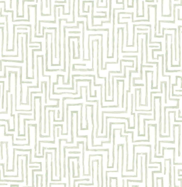Ramble Sage Geometric Wallpaper