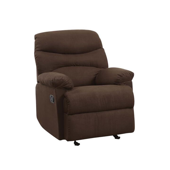 Acme Furniture Arcadia Motion Glider Recliner, Chocolate Microfiber