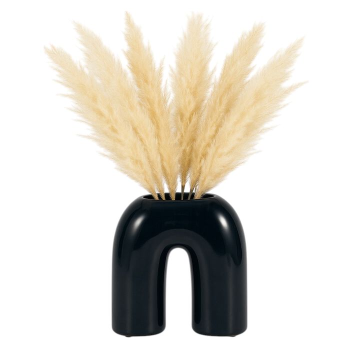 8" Horseshoe Vase, Navy Blue