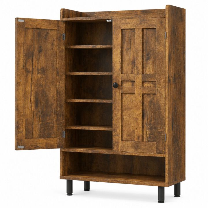 Envelor  6-Tier Modern Wood Flip-Top Modular Dustproof Shoe Storage Cabinet