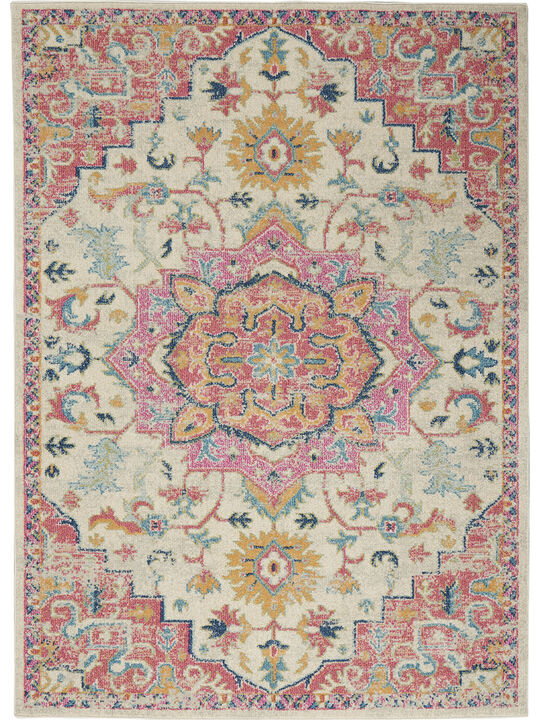 Passion PSN25 Ivory/Pink 3'9" x 5'9" Rug