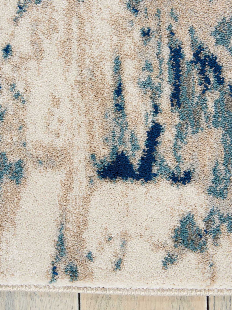 Maxell MAE16 Ivory/Blue 5'3" x 7'3" Rug