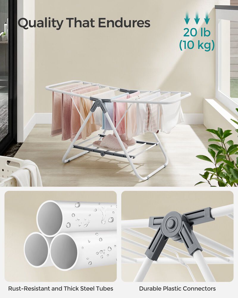 Small Foldable 2-Level Clothes Drying Rack