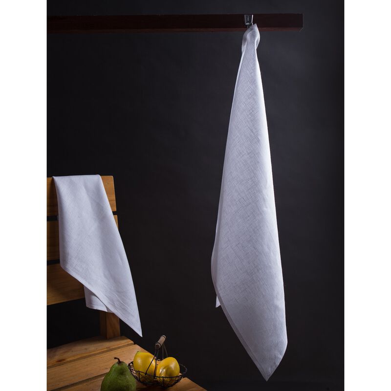 Solino Home Kitchen Linen 100% Linen Kitchen Towels &ndash; Set of 2, 17 x 26 in, Machine Washable, Holiday and Everyday Dining