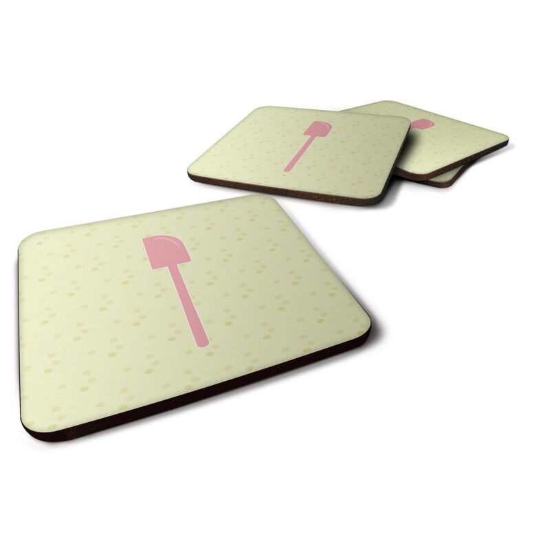 Caroline's Treasures Spatula on Green Decorative coasters, 3.5, Multicolor