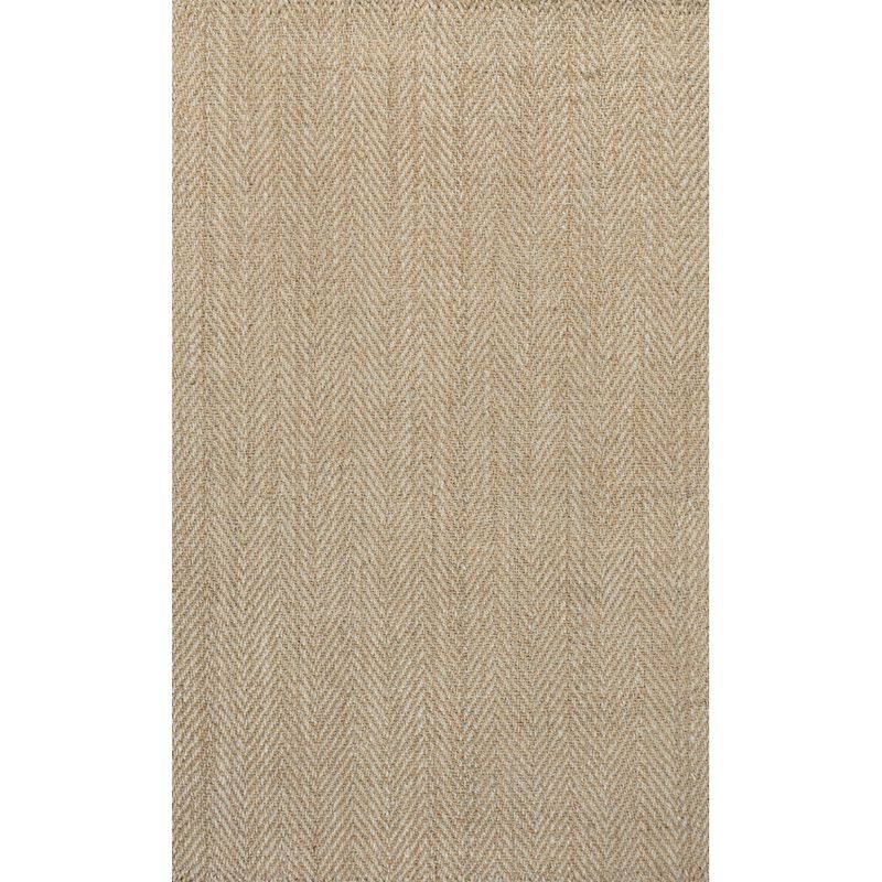 Espina Hand Woven Herringbone Chunky Jute Area Rug