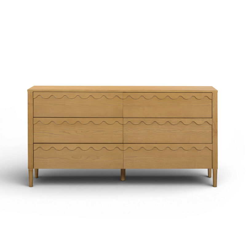 Oodle Walnut 6 Drawer Dresser image number 0