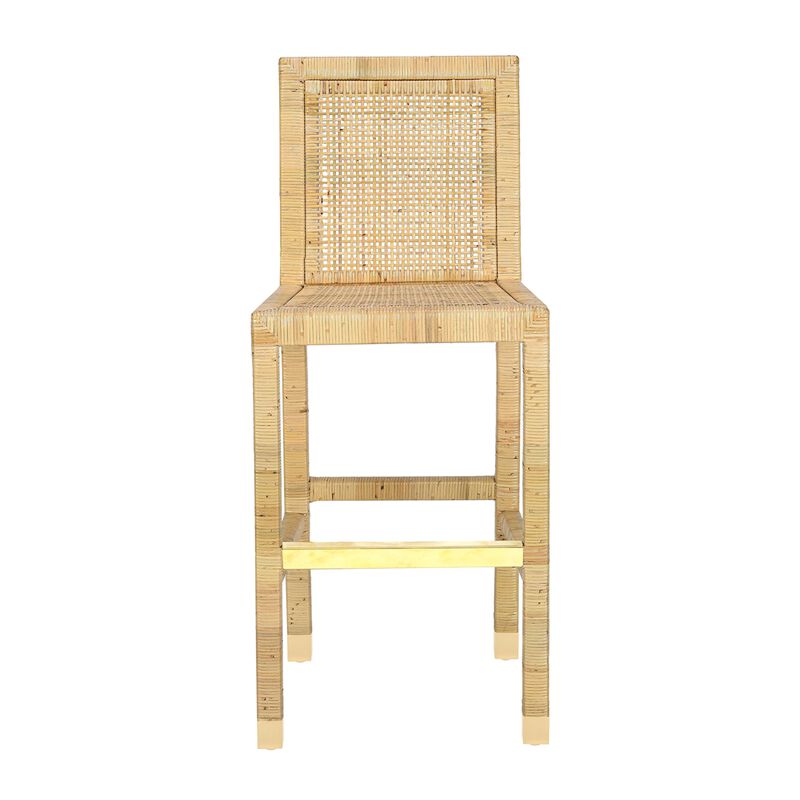 Tov Furniture Amara Cream Linen Dining Bar Stool image number 4
