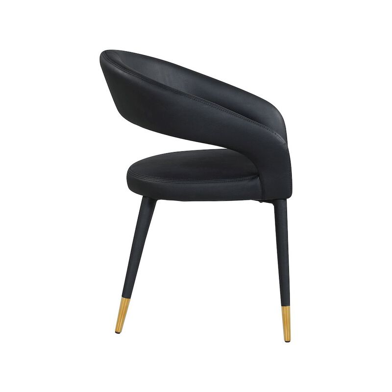 Meridian Furniture Destiny Black Vegan Leather Dining Chair