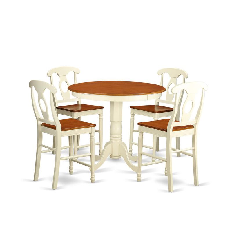 5 PC counter height pub set - Table and 4 counter height stool.