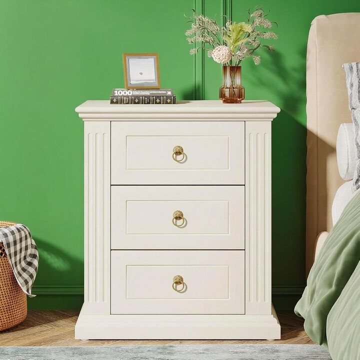 Bedroom Nightstand Set with Drawers for Convenient Storage