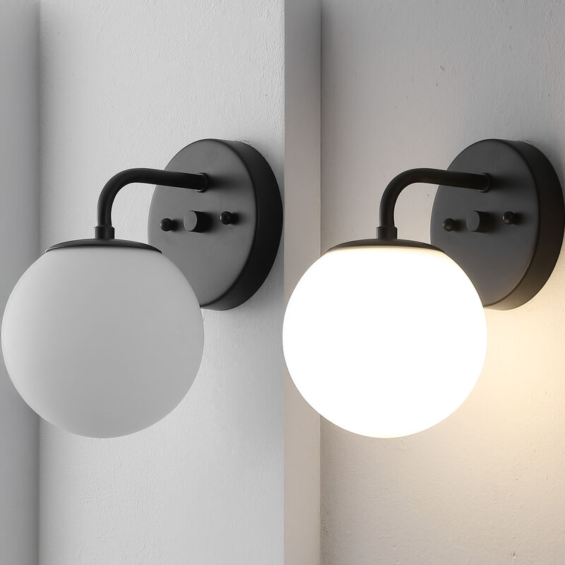 Louis Parisian Globe Metal/Frosted Glass Modern Contemporary LED Vanity Light