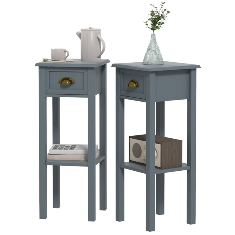 2PCS End Table Set &ndash; Modern Accent Side Tables image number 0