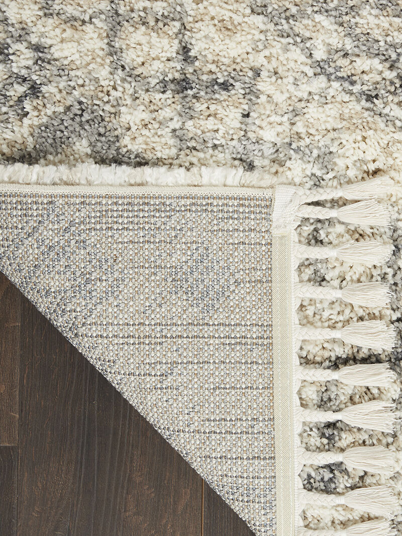 Oslo Shag OSL02 Ivory/Gray 4' x 6' Rug