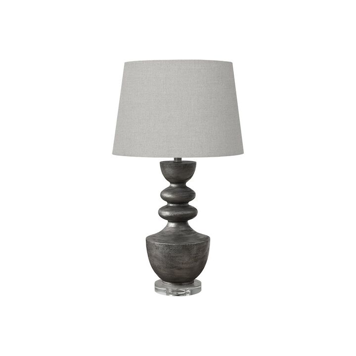 Lighting, 28"H, Table Lamp, Grey Resin, Grey Shade, Transitional