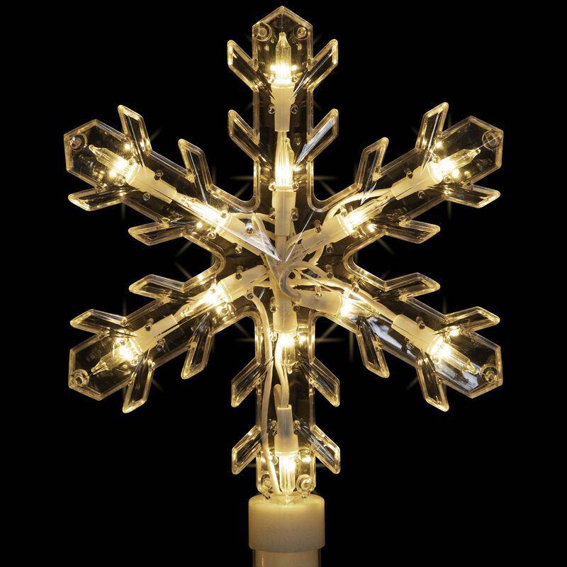 4ct Snowflakes Christmas Pathway Marker with Lawn Stakes - Clear Lights image number 6