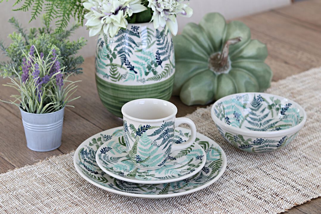 Blue Rose Polish Pottery Brienna 16 Piece Dinnerware Set