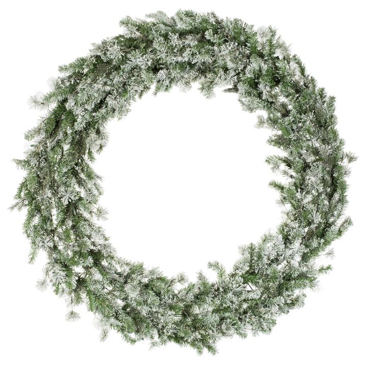 Vickerman 60" Flocked Kiana Wreath Dura-Lit 200WW