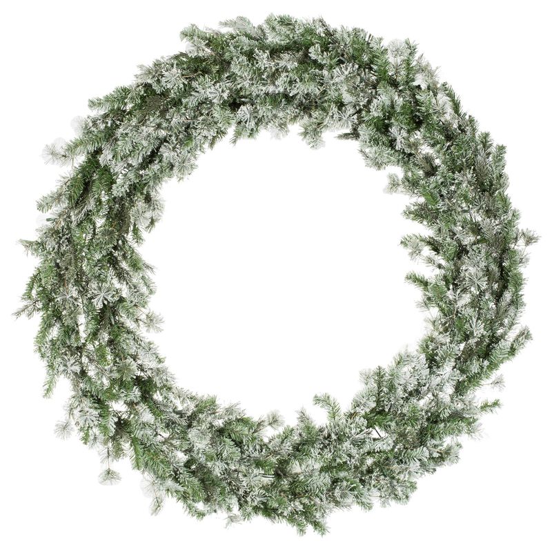 Vickerman 60" Flocked Kiana Wreath Dura-Lit 200WW image number 0