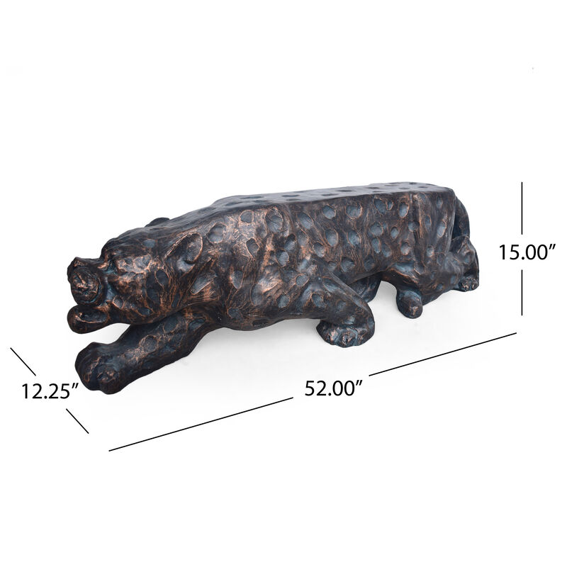 Streamdale Exquisite Leopard Bench Antique Copper Oasis for Your Patio