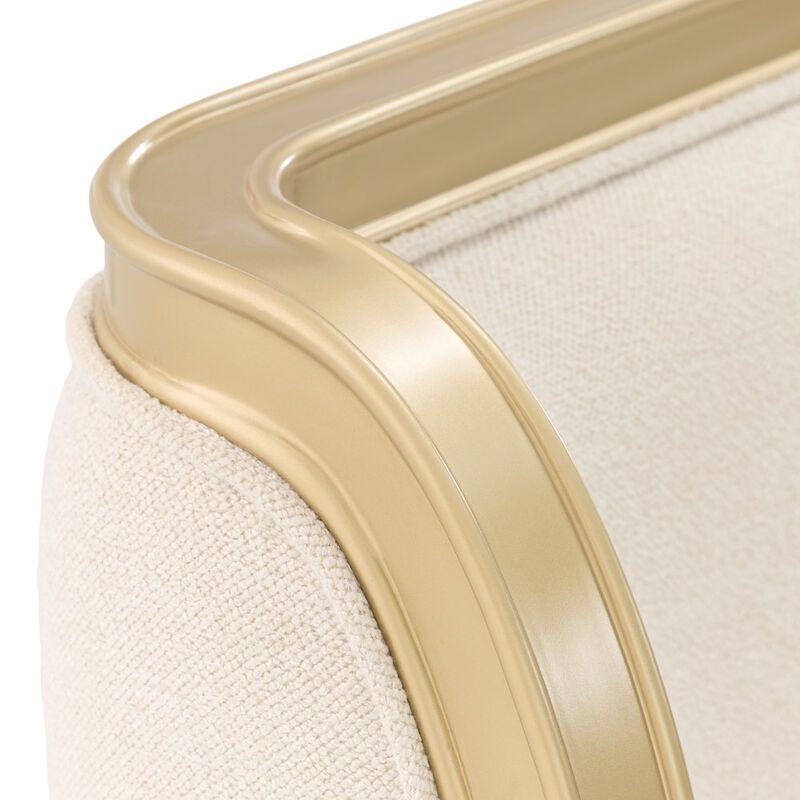 Michael Amini Luxury Upholstered Platform Scotts Square Bed image number 7