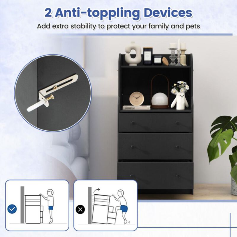 Hivvago Modern Storage Dresser with Anti-toppling Device