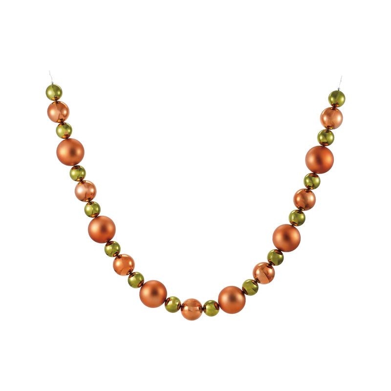 Eclectic Green & Orange Ball Garland in Artful Plastic image number 0