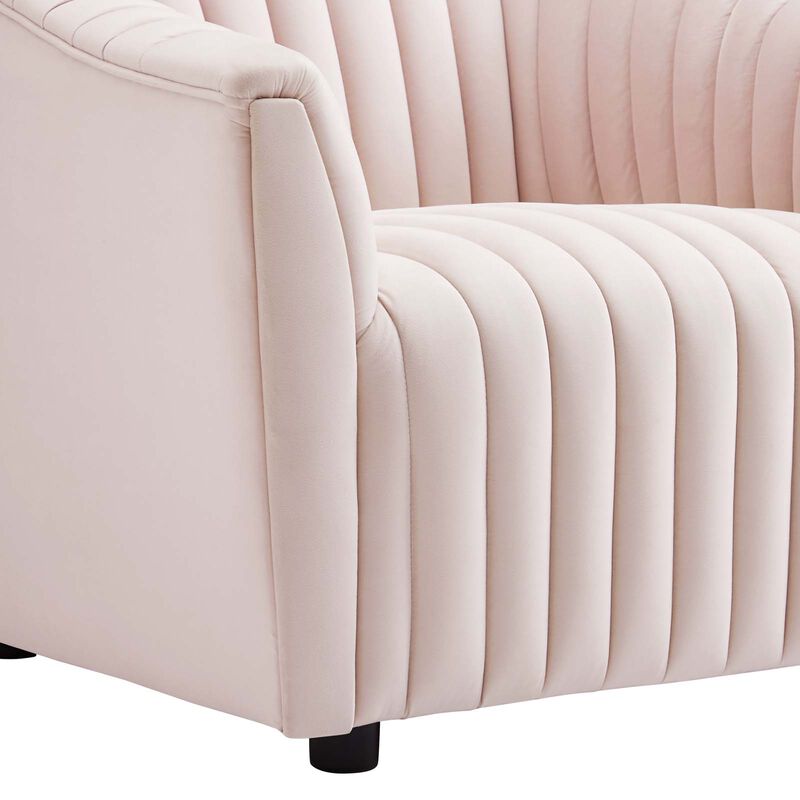 Announce Performance Velvet Channel Tufted Armchair image number 4