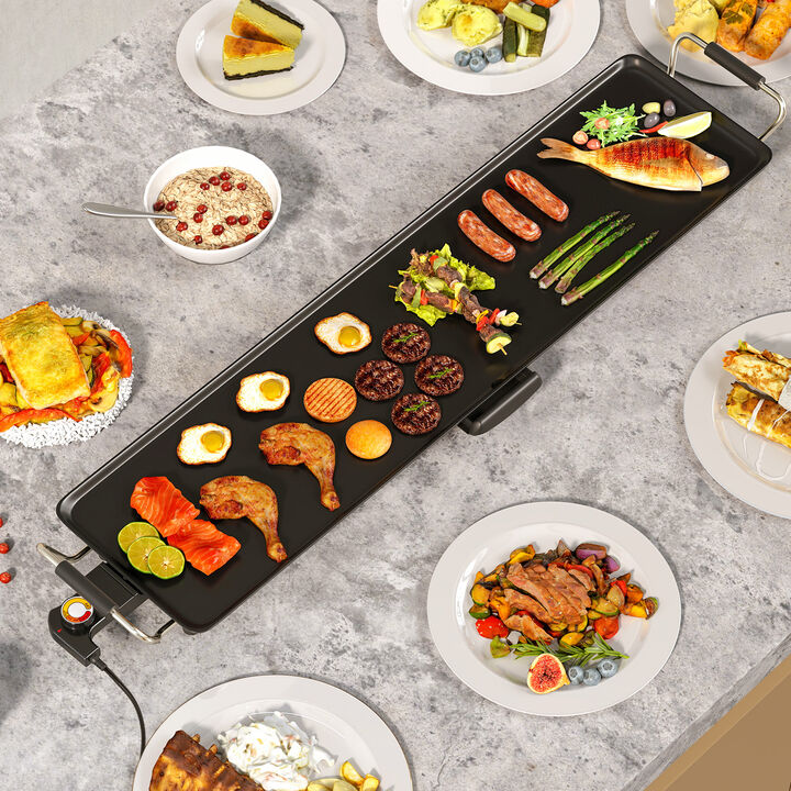 Nonstick Electric Griddle BBQ Grill with Adjustable Temperature Control