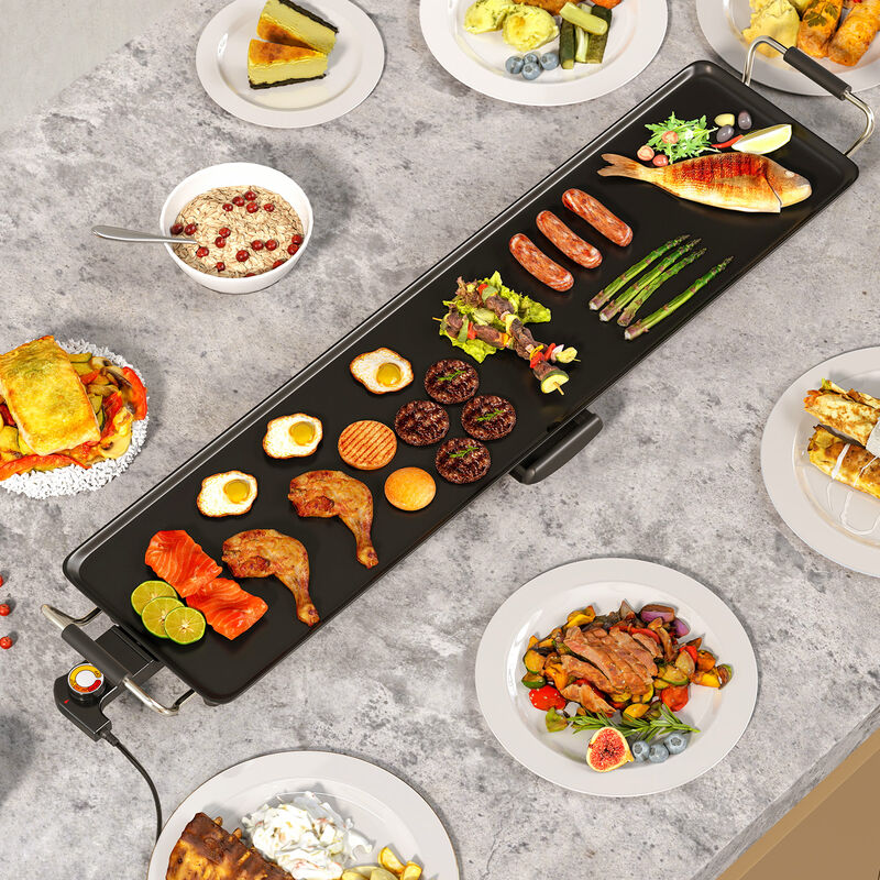 Nonstick Electric Griddle BBQ Grill with Adjustable Temperature Control image number 1