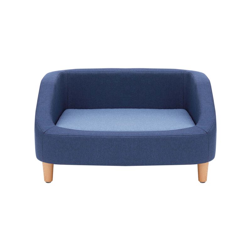 Bennett Elevated Linen Sofa Pet Daybed for Small and Medium Dogs, Navy image number 0