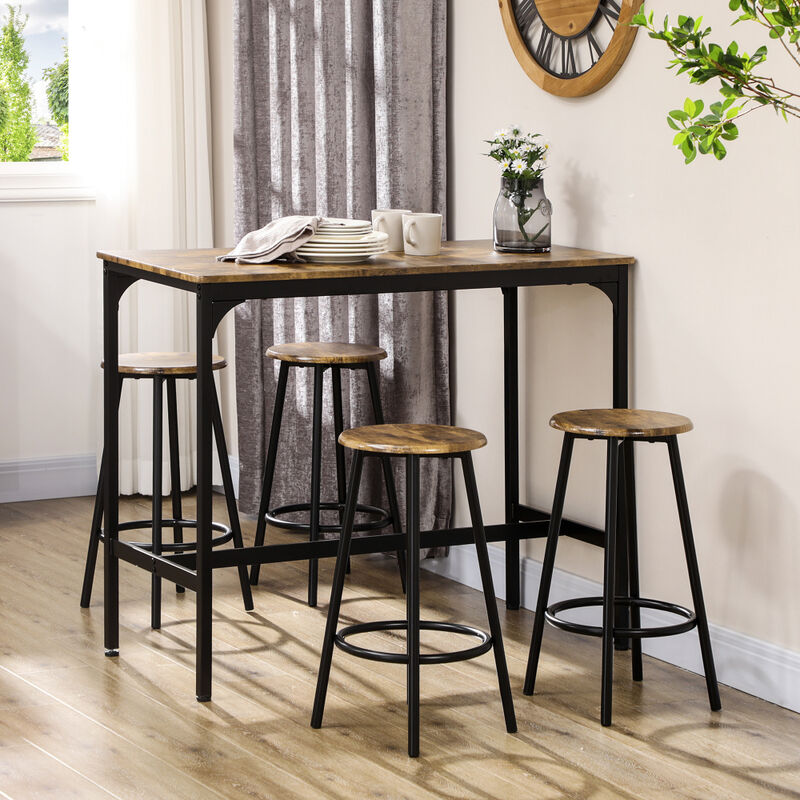 2-Piece Outdoor Pub Set &ndash; High Top Table with Chairs for Balcony or Backyard image number 7
