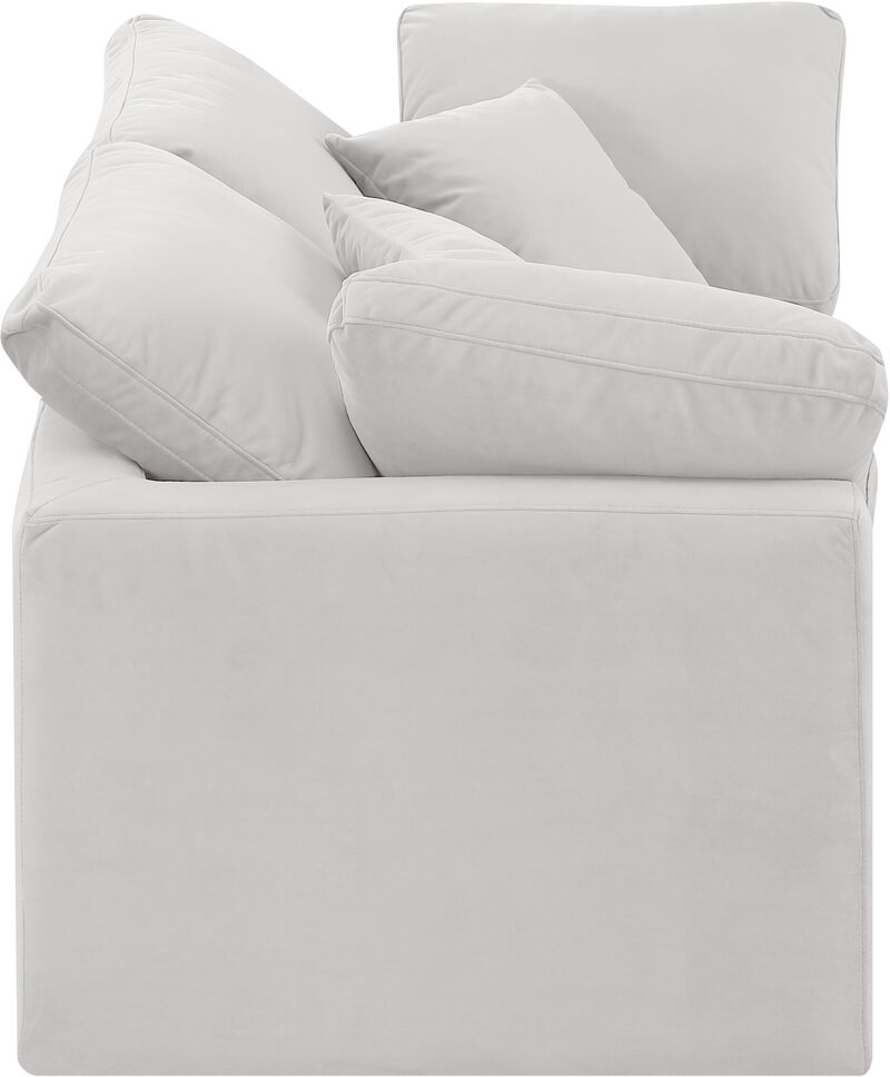 Meridian Furniture Indulge Cream Velvet Modular Sofa image number 4