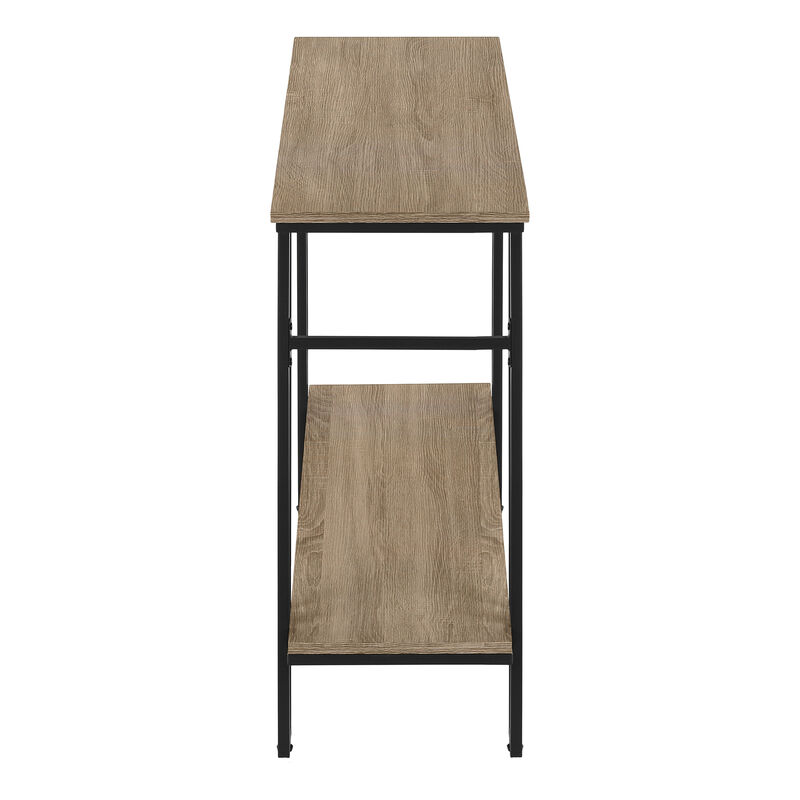 Monarch Specialties I 3577 Accent Table, Console, Entryway, Narrow, Sofa, Living Room, Bedroom, Metal, Laminate, Brown, Black, Contemporary, Modern