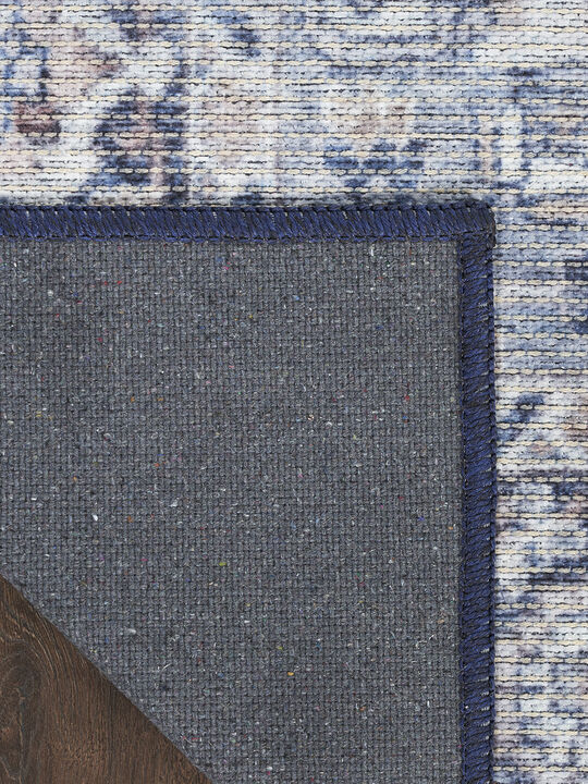 Machine Washable Series 1 SR101 Ivory/Navy 6' x 9' Rug