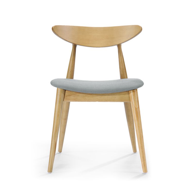 Hoso Dining Chair Set of 2, Curved, Padded image number 1