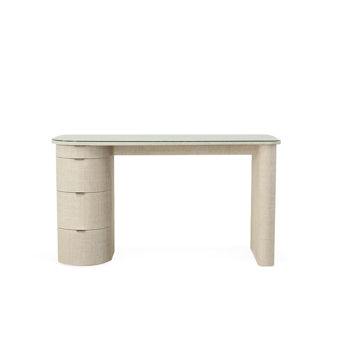 Micco Desk With Glass Top