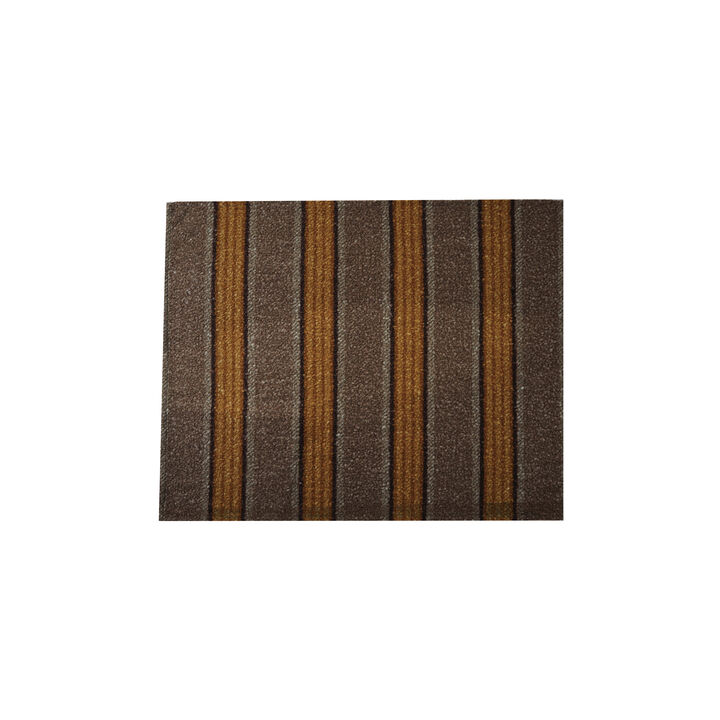 Faux Sherpa Stripe Throw Blanket in Black and Yellow