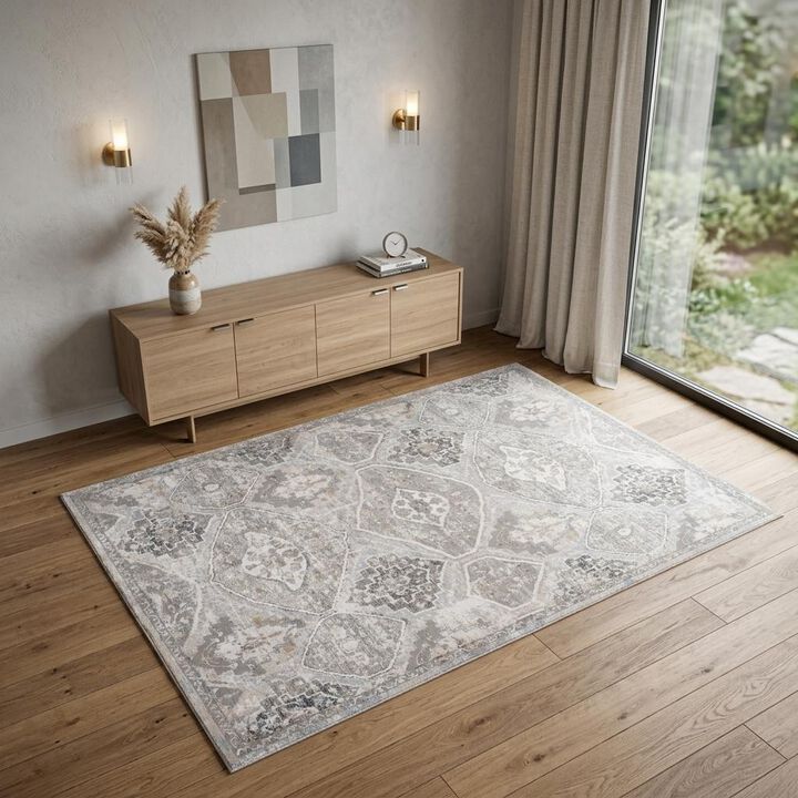 HomeRoots Oriental Distressed Area Rug