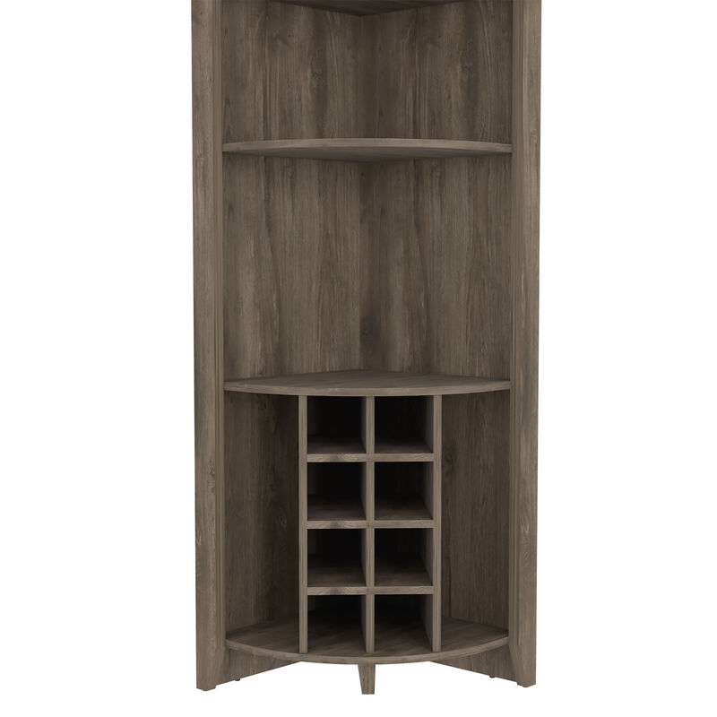 Corner Bar Cabinet Castle, Living Room, Dark Brown