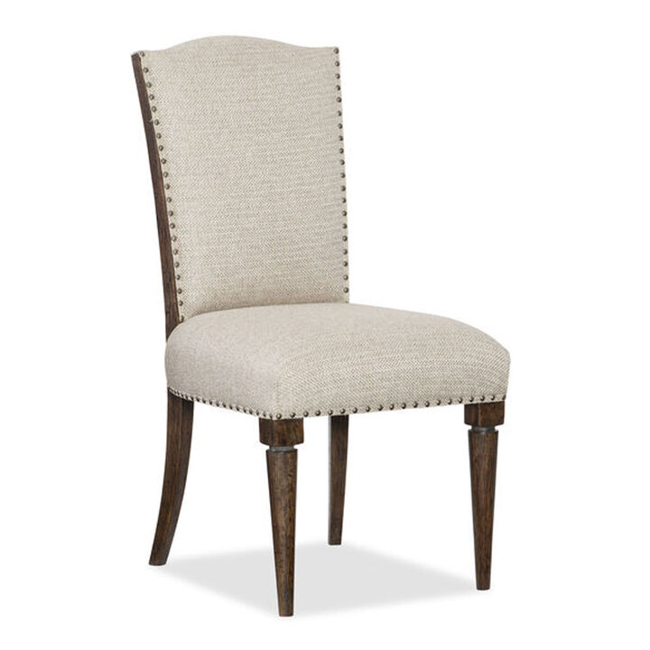 Roslyn County Deconstructed Upholstered Side Chair in Beige