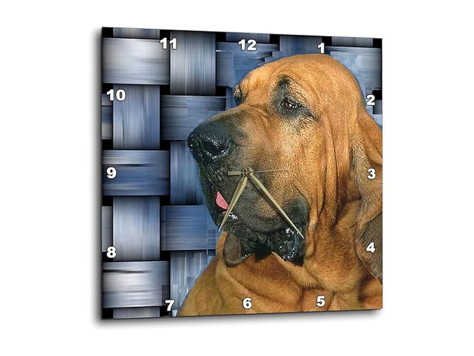 Bloodhound Wall Clock 10 Inch Home Decor