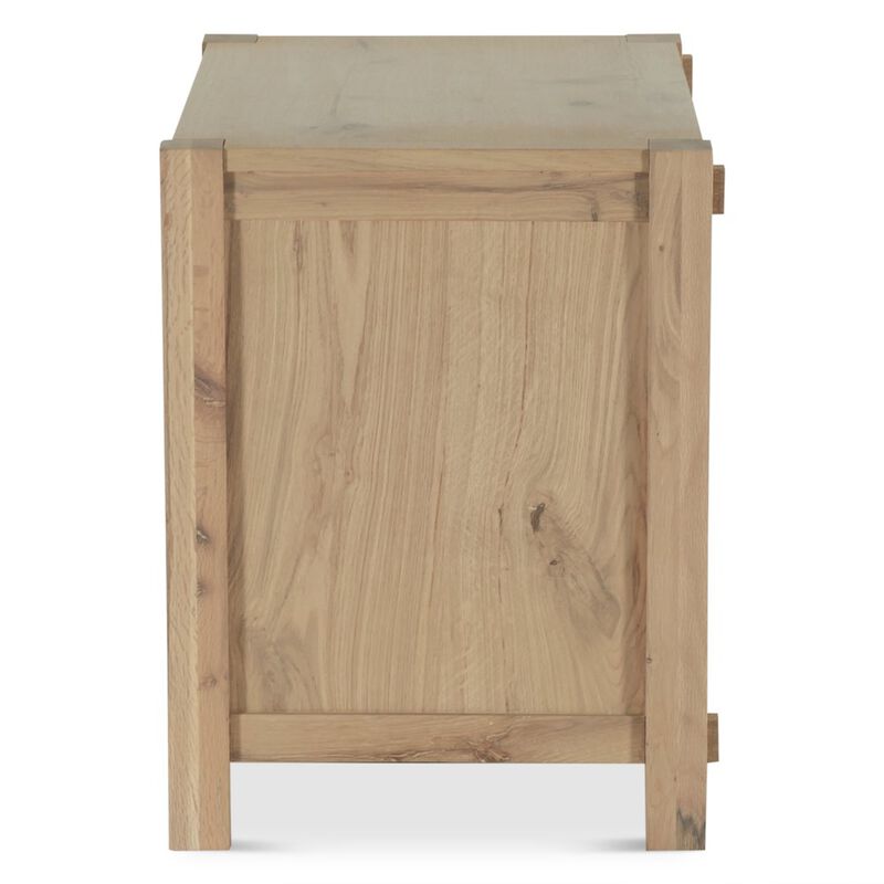 World Interiors Alpine Nightstand in Distressed Oak