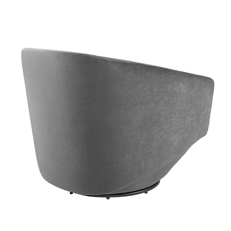 Series Performance Velvet Fabric Swivel Chair image number 4